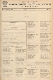 Dziennik Urzędowy Wojewódzkiej Rady Narodowej w Poznaniu. 1961, nr 5