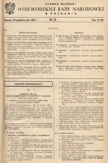 Dziennik Urzędowy Wojewódzkiej Rady Narodowej w Poznaniu. 1961, nr 10
