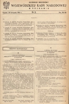 Dziennik Urzędowy Wojewódzkiej Rady Narodowej w Poznaniu. 1961, nr 11