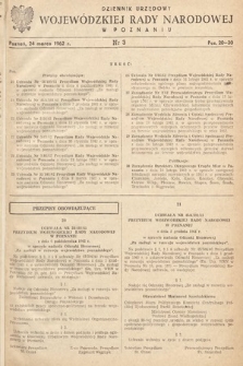 Dziennik Urzędowy Wojewódzkiej Rady Narodowej w Poznaniu. 1962, nr 3