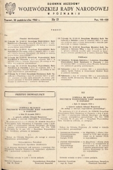 Dziennik Urzędowy Wojewódzkiej Rady Narodowej w Poznaniu. 1962, nr 13