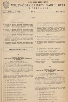 Dziennik Urzędowy Wojewódzkiej Rady Narodowej w Poznaniu. 1962, nr 15
