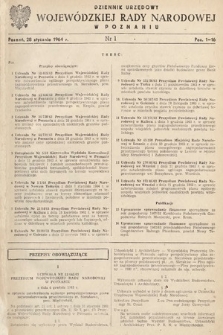 Dziennik Urzędowy Wojewódzkiej Rady Narodowej w Poznaniu. 1964, nr 1