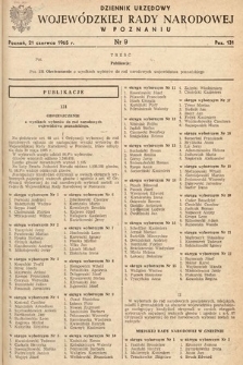 Dziennik Urzędowy Wojewódzkiej Rady Narodowej w Poznaniu. 1965, nr 9