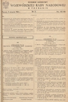 Dziennik Urzędowy Wojewódzkiej Rady Narodowej w Poznaniu. 1965, nr 11