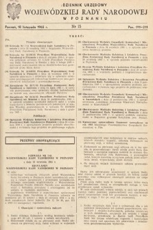 Dziennik Urzędowy Wojewódzkiej Rady Narodowej w Poznaniu. 1965, nr 15