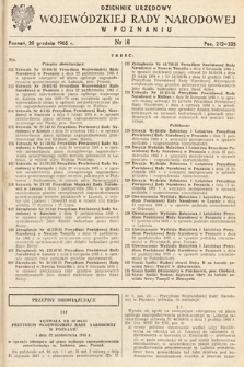 Dziennik Urzędowy Wojewódzkiej Rady Narodowej w Poznaniu. 1965, nr 16