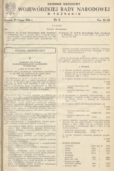 Dziennik Urzędowy Wojewódzkiej Rady Narodowej w Poznaniu. 1966, nr 2