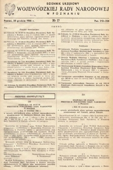 Dziennik Urzędowy Wojewódzkiej Rady Narodowej w Poznaniu. 1966, nr 17