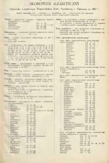 Dziennik Urzędowy Wojewódzkiej Rady Narodowej w Poznaniu. 1967, skorowidz