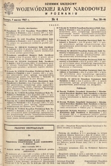 Dziennik Urzędowy Wojewódzkiej Rady Narodowej w Poznaniu. 1967, nr 4