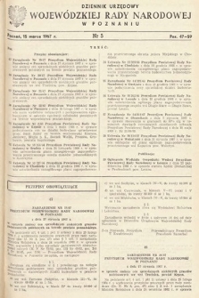 Dziennik Urzędowy Wojewódzkiej Rady Narodowej w Poznaniu. 1967, nr 5