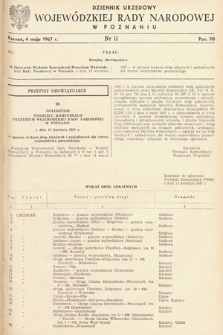 Dziennik Urzędowy Wojewódzkiej Rady Narodowej w Poznaniu. 1967, nr 11