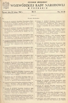 Dziennik Urzędowy Wojewódzkiej Rady Narodowej w Poznaniu. 1968, nr 3