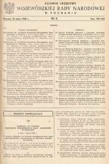 Dziennik Urzędowy Wojewódzkiej Rady Narodowej w Poznaniu. 1968, nr 8