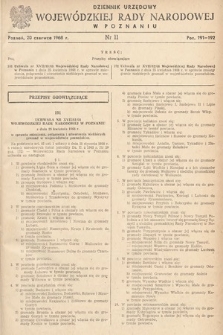 Dziennik Urzędowy Wojewódzkiej Rady Narodowej w Poznaniu. 1968, nr 11