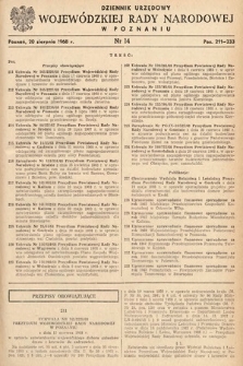 Dziennik Urzędowy Wojewódzkiej Rady Narodowej w Poznaniu. 1968, nr 14