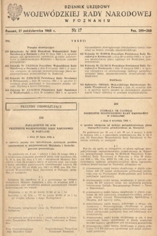 Dziennik Urzędowy Wojewódzkiej Rady Narodowej w Poznaniu. 1968, nr 17