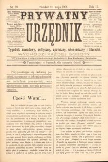 Prywatny Urzędnik : tygodnik zawodowy, polityczny, społeczny, ekonomiczny i literacki. 1901, nr 19