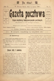 Gazeta Pocztowa : organ urzędniczy funkcyonaryuszów pocztowych. 1901, nr 5