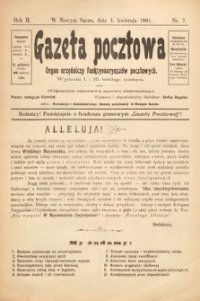 Gazeta Pocztowa : organ urzędniczy funkcyonaryuszów pocztowych. 1901, nr 7