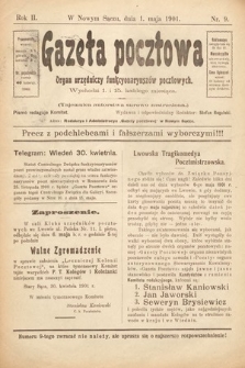 Gazeta Pocztowa : organ urzędniczy funkcyonaryuszów pocztowych. 1901, nr 9