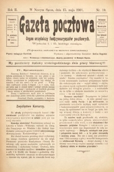 Gazeta Pocztowa : organ urzędniczy funkcyonaryuszów pocztowych. 1901, nr 10