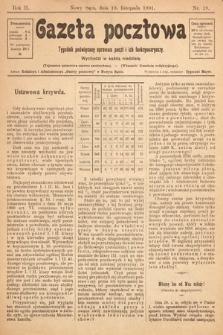 Gazeta Pocztowa : tygodnik poświęcony sprawom poczt i ich funkyonaryuszy. 1901, nr 19