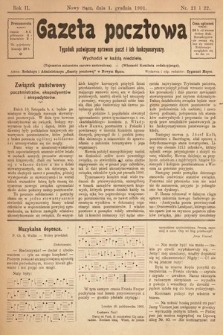 Gazeta Pocztowa : tygodnik poświęcony sprawom poczt i ich funkyonaryuszy. 1901, nr 21-22