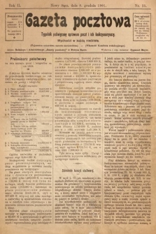 Gazeta Pocztowa : tygodnik poświęcony sprawom poczt i ich funkyonaryuszy. 1901, nr 23