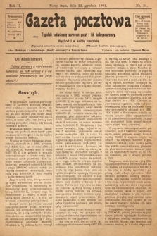 Gazeta Pocztowa : tygodnik poświęcony sprawom poczt i ich funkyonaryuszy. 1901, nr 24