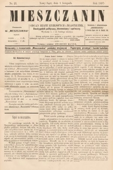 Mieszczanin : organ miast mniejszych i miasteczek : dwutygodnik polityczny, ekonomiczny i społeczny. 1897, nr 21