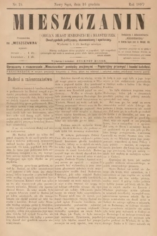 Mieszczanin : organ miast mniejszych i miasteczek : dwutygodnik polityczny, ekonomiczny i społeczny. 1897, nr 24