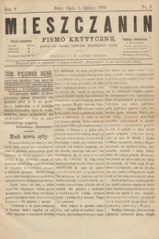 Mieszczanin : pismo krytyczne poświęcone obronie interesów mieszkańców miast. 1904, nr 3