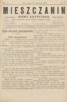 Mieszczanin : pismo krytyczne poświęcone obronie interesów mieszkańców miast. 1904, nr 8