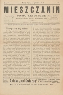 Mieszczanin : pismo krytyczne poświęcone obronie interesów mieszkańców miast. 1904, nr 23