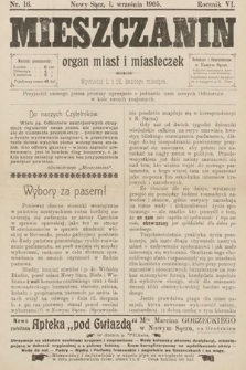 Mieszczanin : organ miast i miasteczek. 1905, nr 16