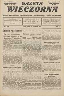 Gazeta Wieczorna. 1911, nr 274