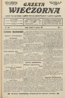 Gazeta Wieczorna. 1911, nr 421