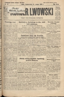 Kurjer Lwowski : organ demokratycznej inteligencji. 1926, nr 37