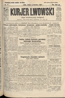 Kurjer Lwowski : organ demokratycznej inteligencji. 1926, nr 77