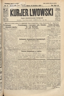 Kurjer Lwowski : organ demokratycznej inteligencji. 1926, nr 81