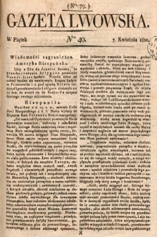 Gazeta Lwowska. 1820, nr 40