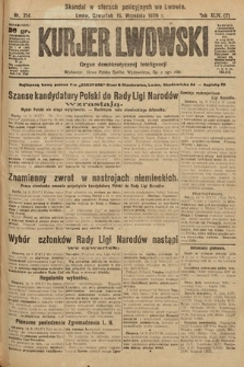 Kurjer Lwowski : organ demokratycznej inteligencji. 1926, nr 214