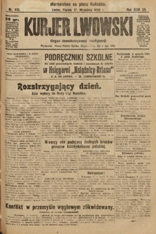 Kurjer Lwowski : organ demokratycznej inteligencji. 1926, nr 215