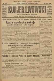 Kurjer Lwowski : organ demokratycznej inteligencji. 1926, nr 232
