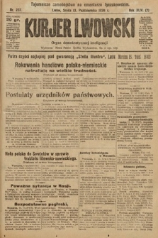 Kurjer Lwowski : organ demokratycznej inteligencji. 1926, nr 237