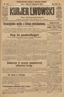 Kurjer Lwowski : organ demokratycznej inteligencji. 1926, nr 243
