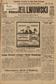 Kurjer Lwowski : organ demokratycznej inteligencji. 1926, nr 271
