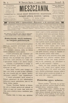 Mieszczanin : organ miast mniejszych i miasteczek : dwutygodnik polityczny, ekonomiczny i społeczny. 1895, nr 5